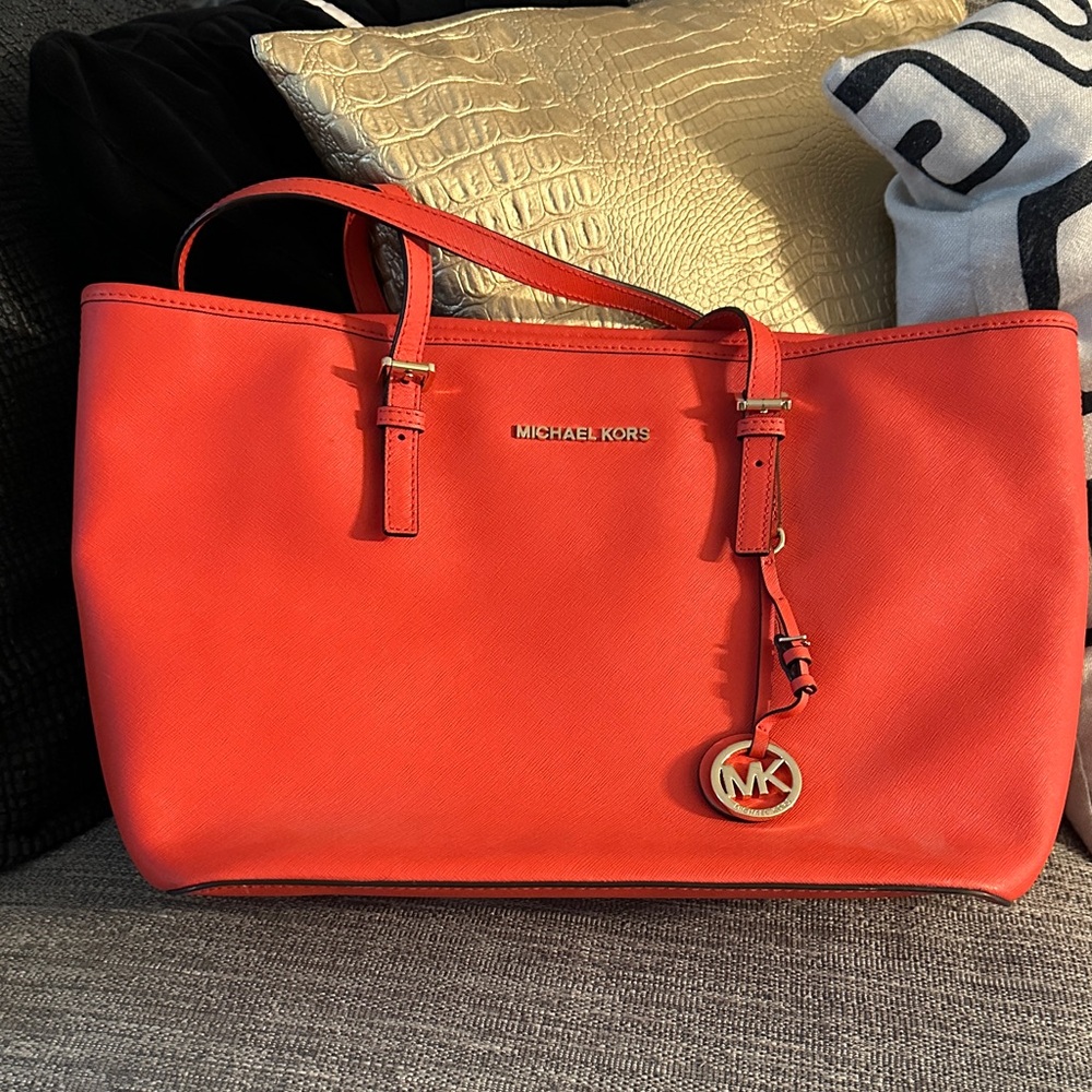 Michael Kors Vibrant Orange Tote